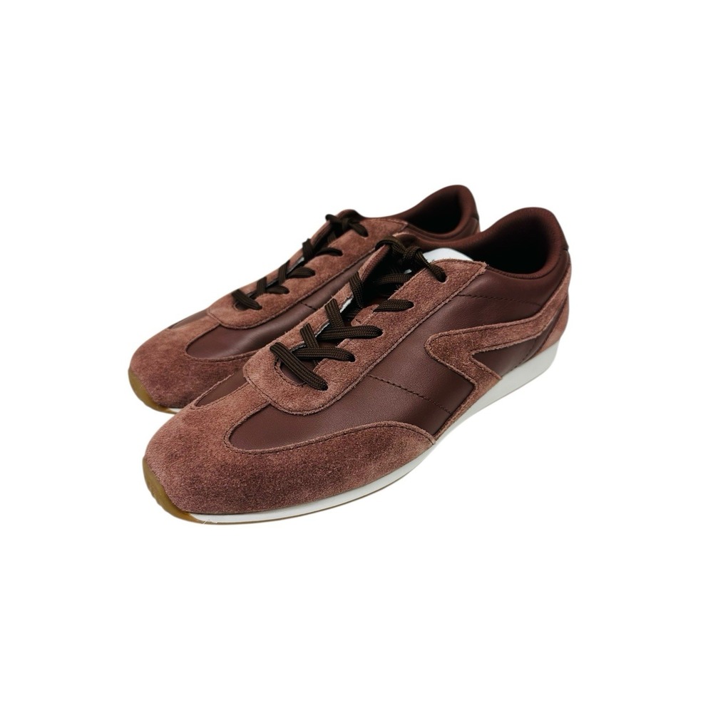 Rag & Bone Retro Runner Slim Suede Sneaker Merlot Women Size 9 New‎